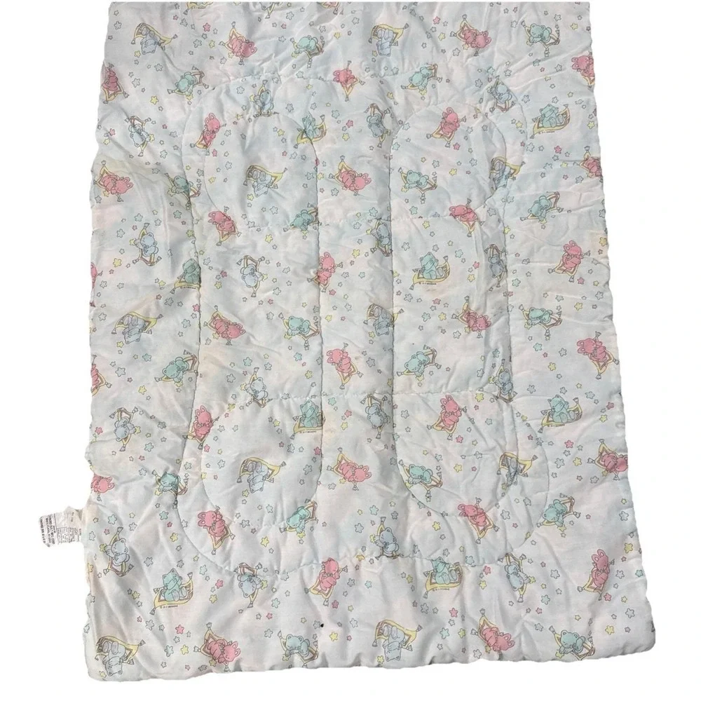 Vintage Baby Crib Quilt Blanket Baby‎ Animals 33x42